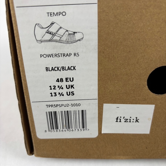 Fizik Tempo Powerstrap R5 - size 48 EU, US Men's 13.5, All Black - Picture 10 of 10